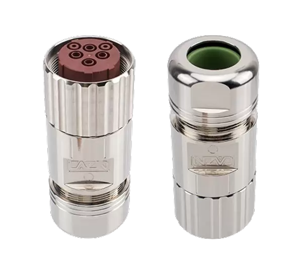 M40 Signaal Rechte Vrouwelijke Metaal Gemonteerde Stekker (Krimp)