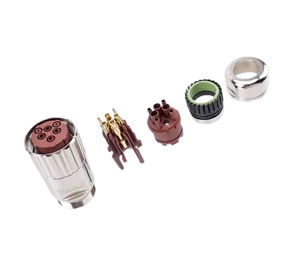 M40 Signaal Rechte Vrouwelijke Metaal Gemonteerde Stekker (Krimp)