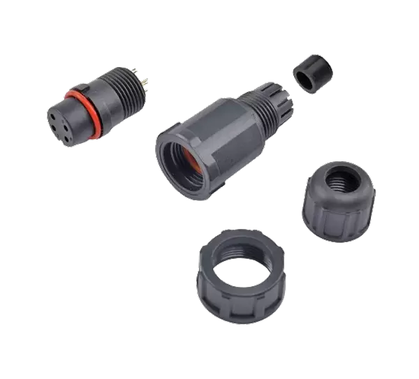 E10 Rechte vrouwelijke veldinstalleerbare plug (met schroefdraad)