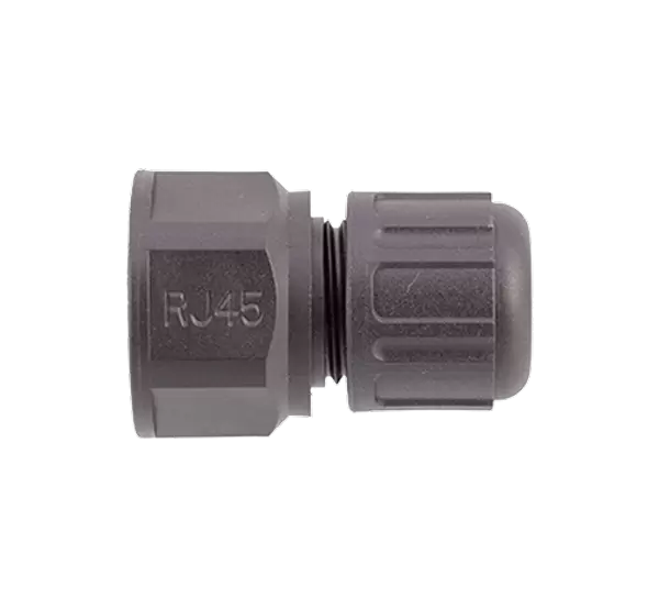 RJ45 rechte mannelijke plastic plug (met schroefdraad)