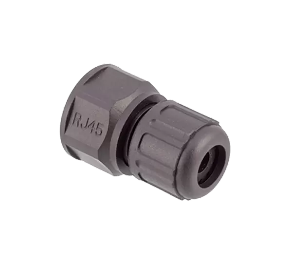 RJ45 rechte mannelijke plastic plug (met schroefdraad)